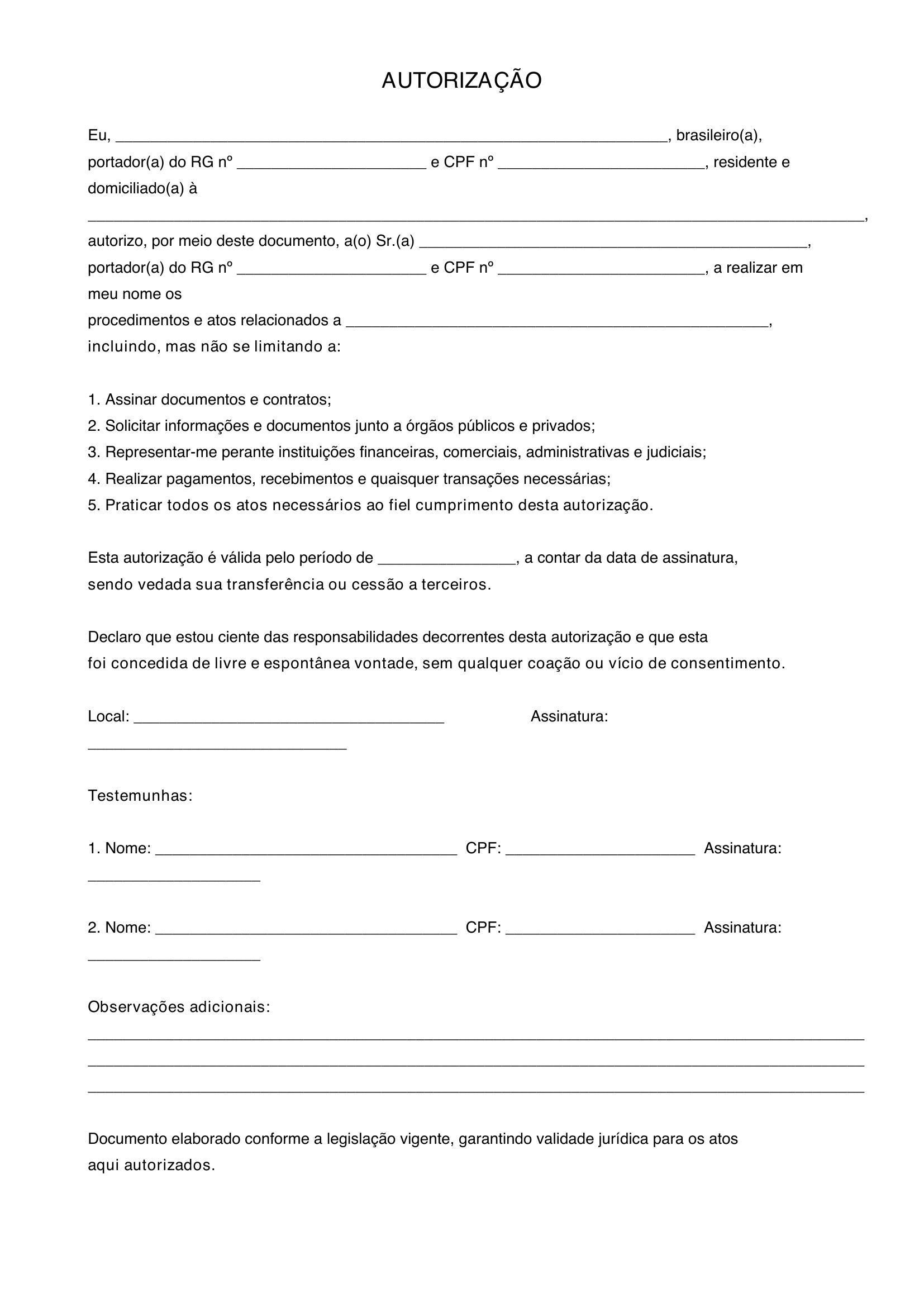 Modelo De Autorizacao