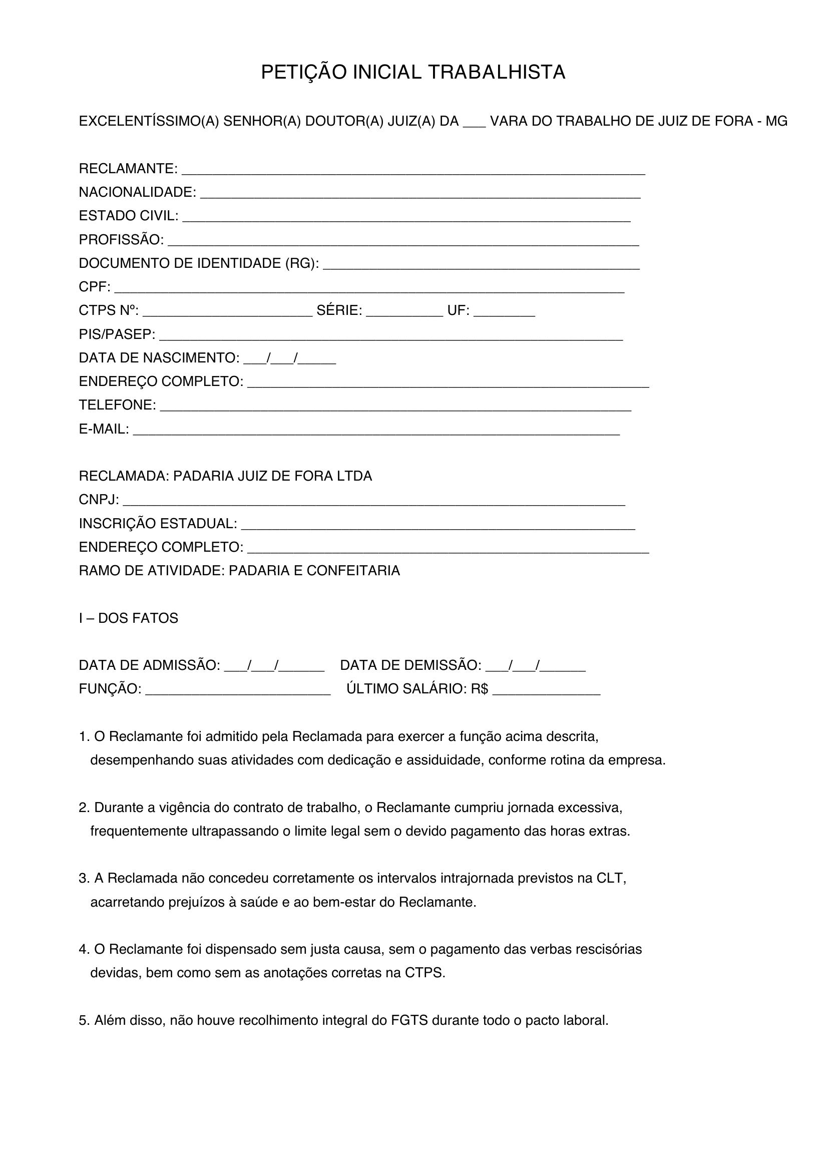 Padaria Modelo Juiz De Fora